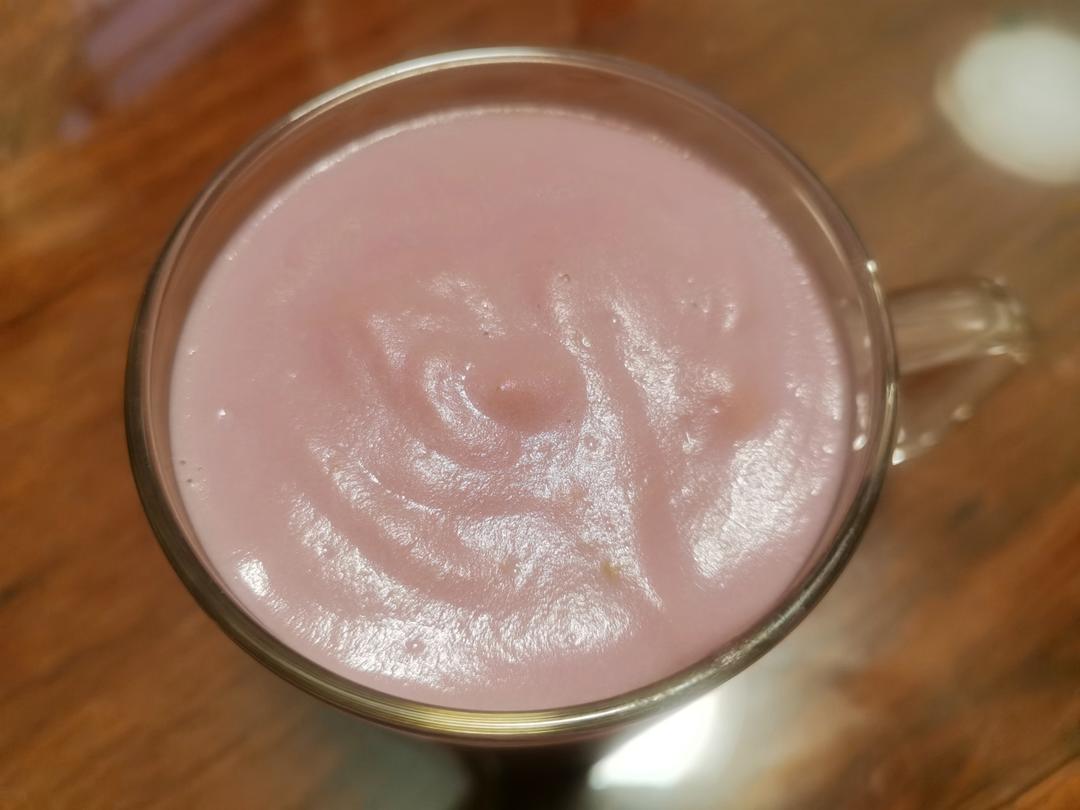 无糖紫薯红薯奶昔的做法