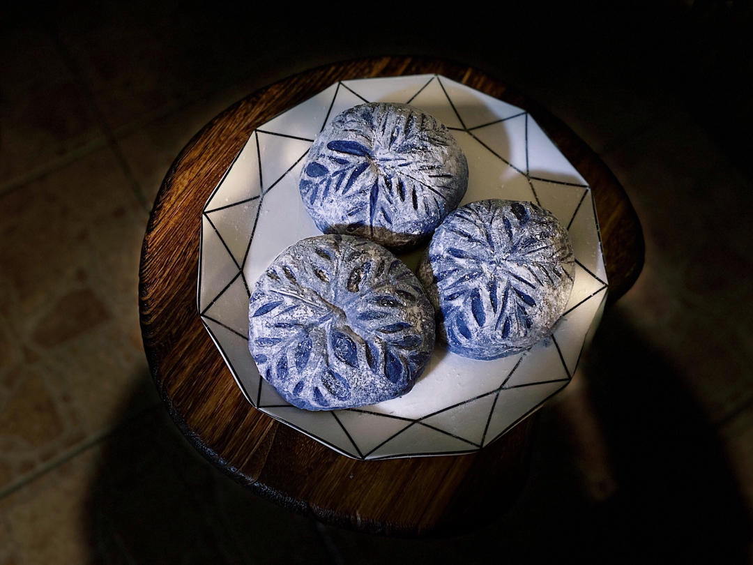 蝶豆花儿带来的❄️蓝色雪花小餐包