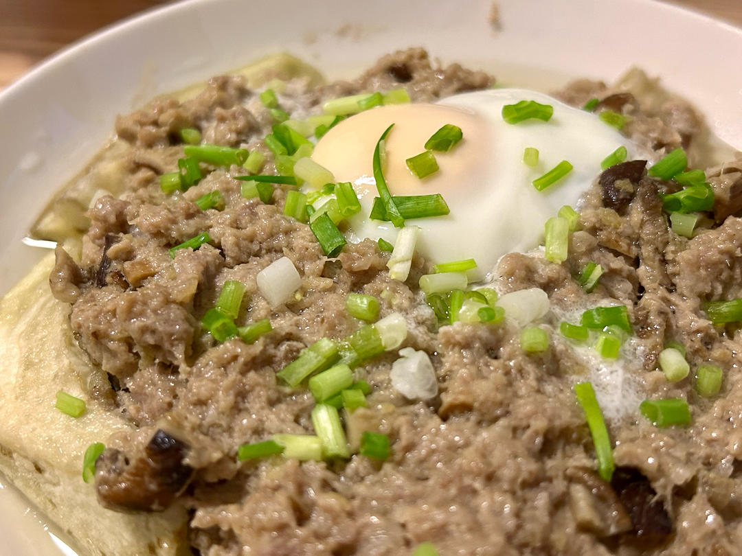 简单又好吃的肉饼蒸蛋
