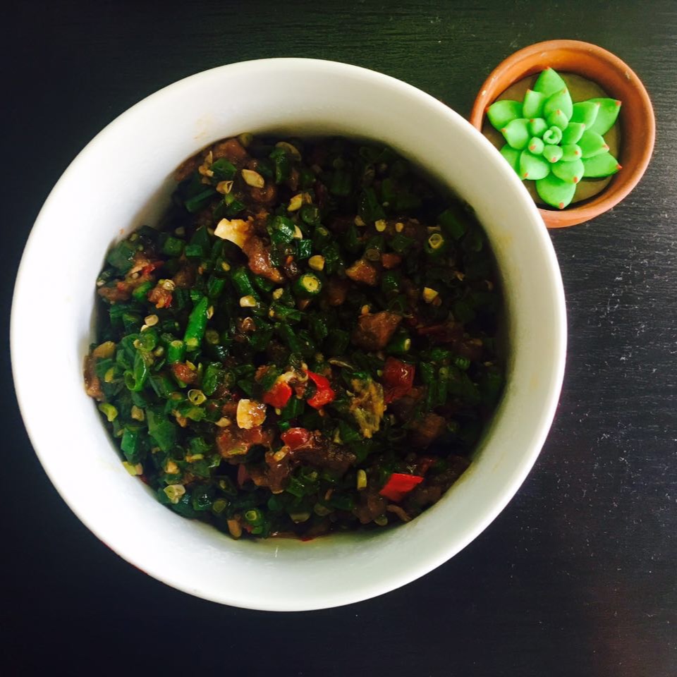 肉沫豆角下饭菜