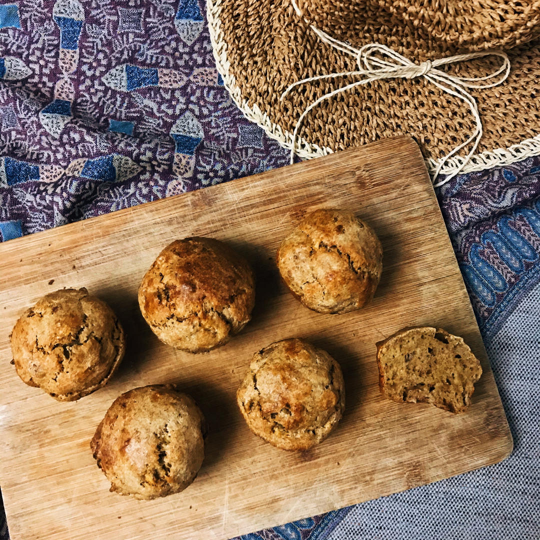 100%全谷物香蕉快手面包丨健康·烘焙