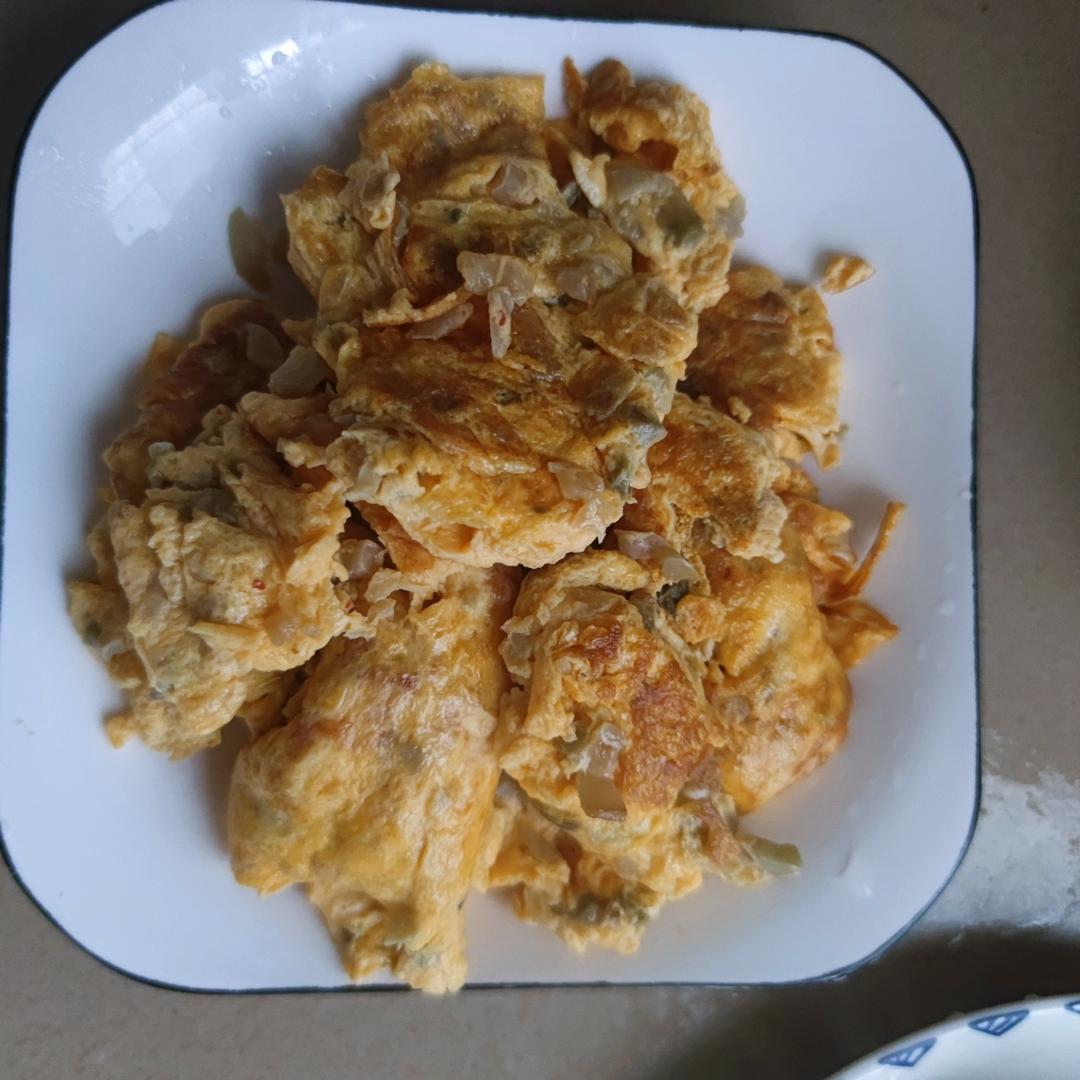 随手小菜之榨菜煎鸡蛋