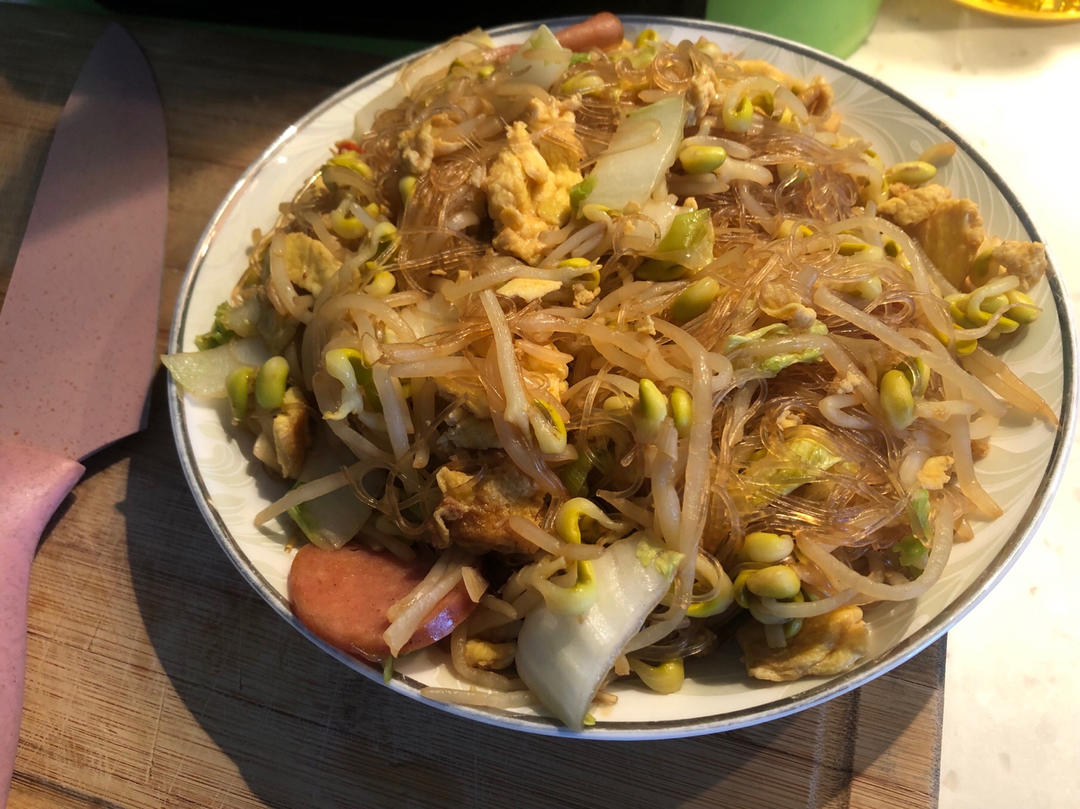 豆芽炒粉条
