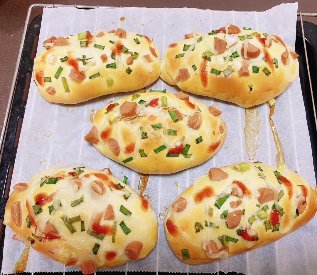 香葱火腿肉松面包