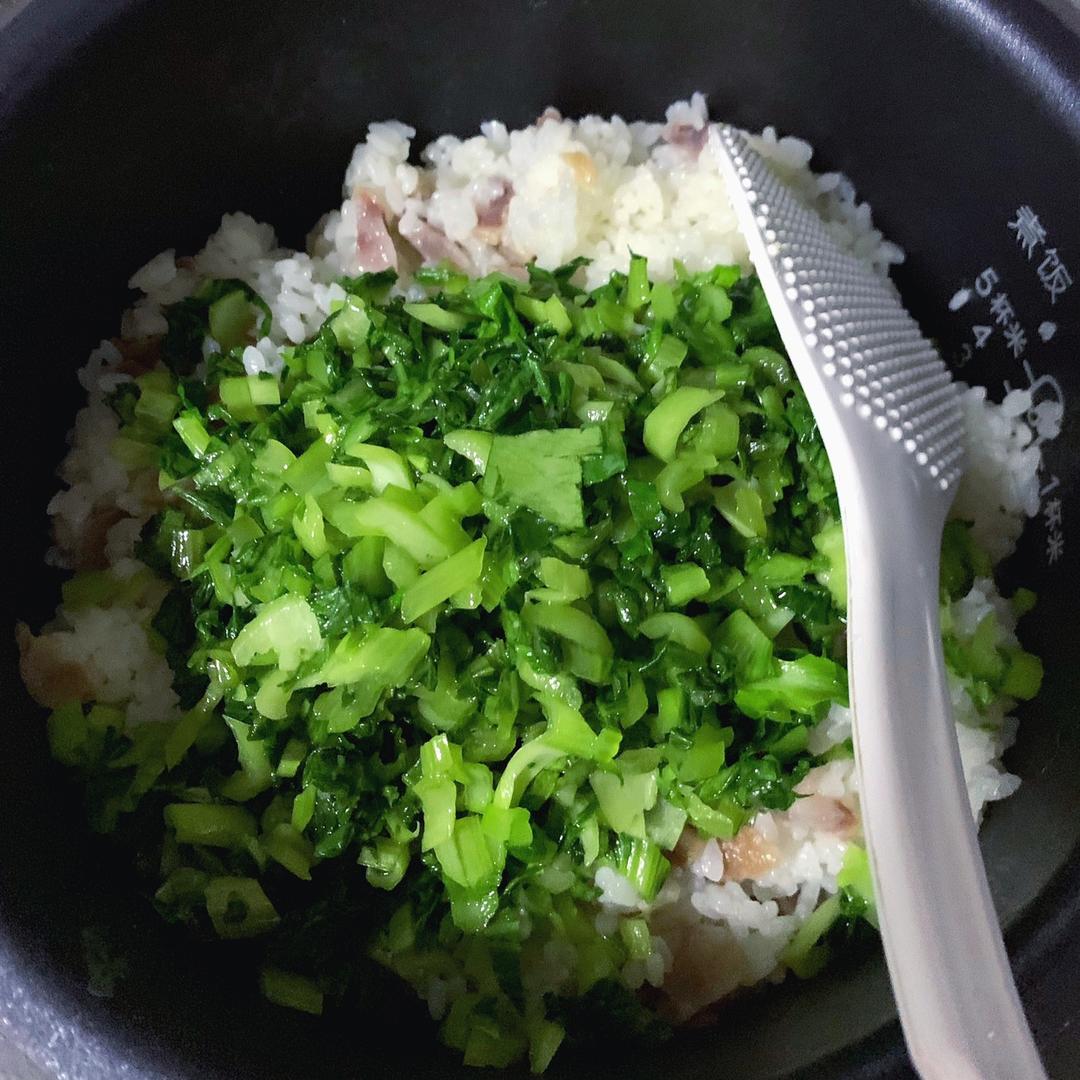 腊肉香肠菜饭的做法 步骤5