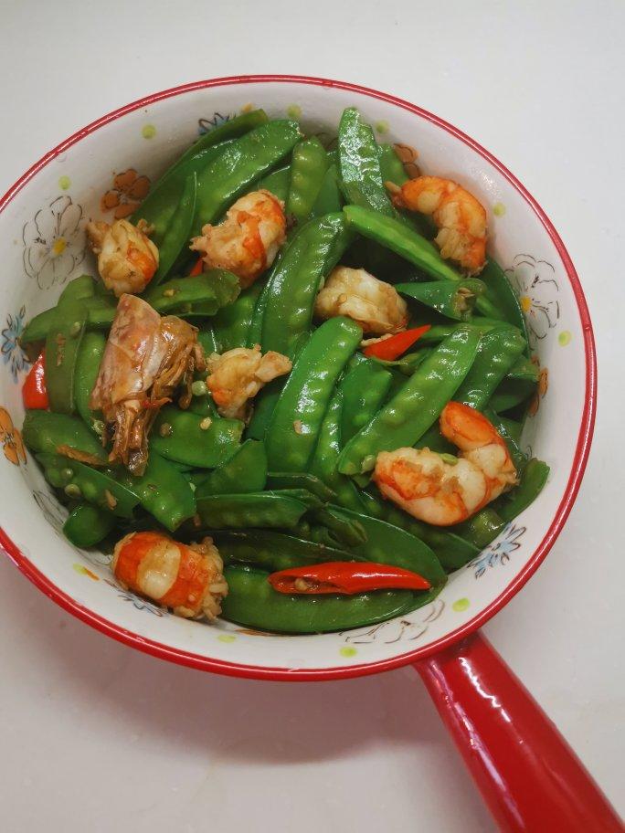 荷兰豆炒虾仁