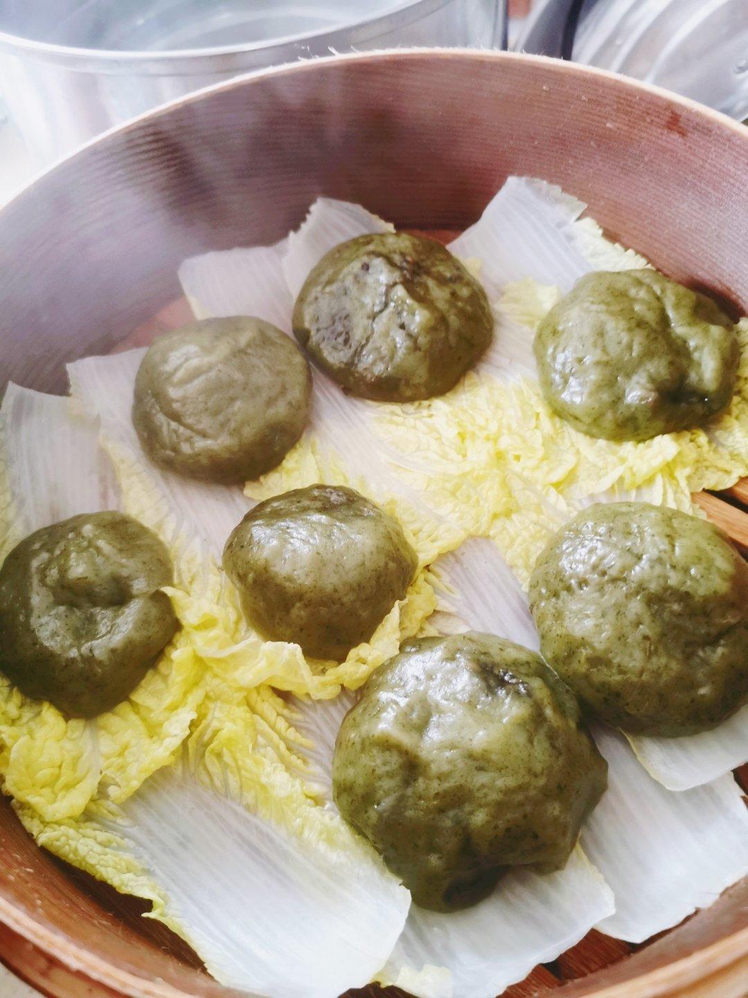 咸蛋黄肉松青团（艾糍）