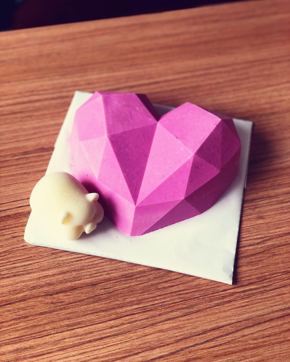 💎钻石心形火龙果慕斯💎