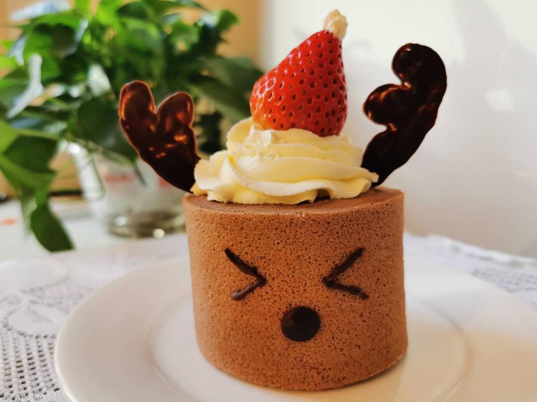圣诞麋鹿蛋糕卷