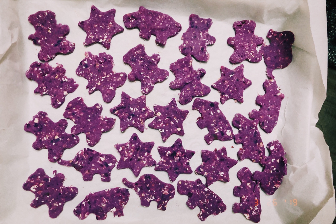 无油无糖的紫薯燕麦饼干