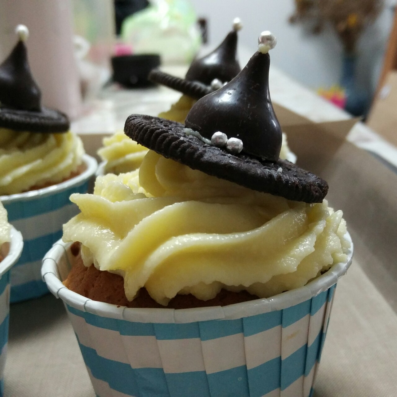 【万圣节】女巫帽子cupcake—美的T7-L382B智烤大师