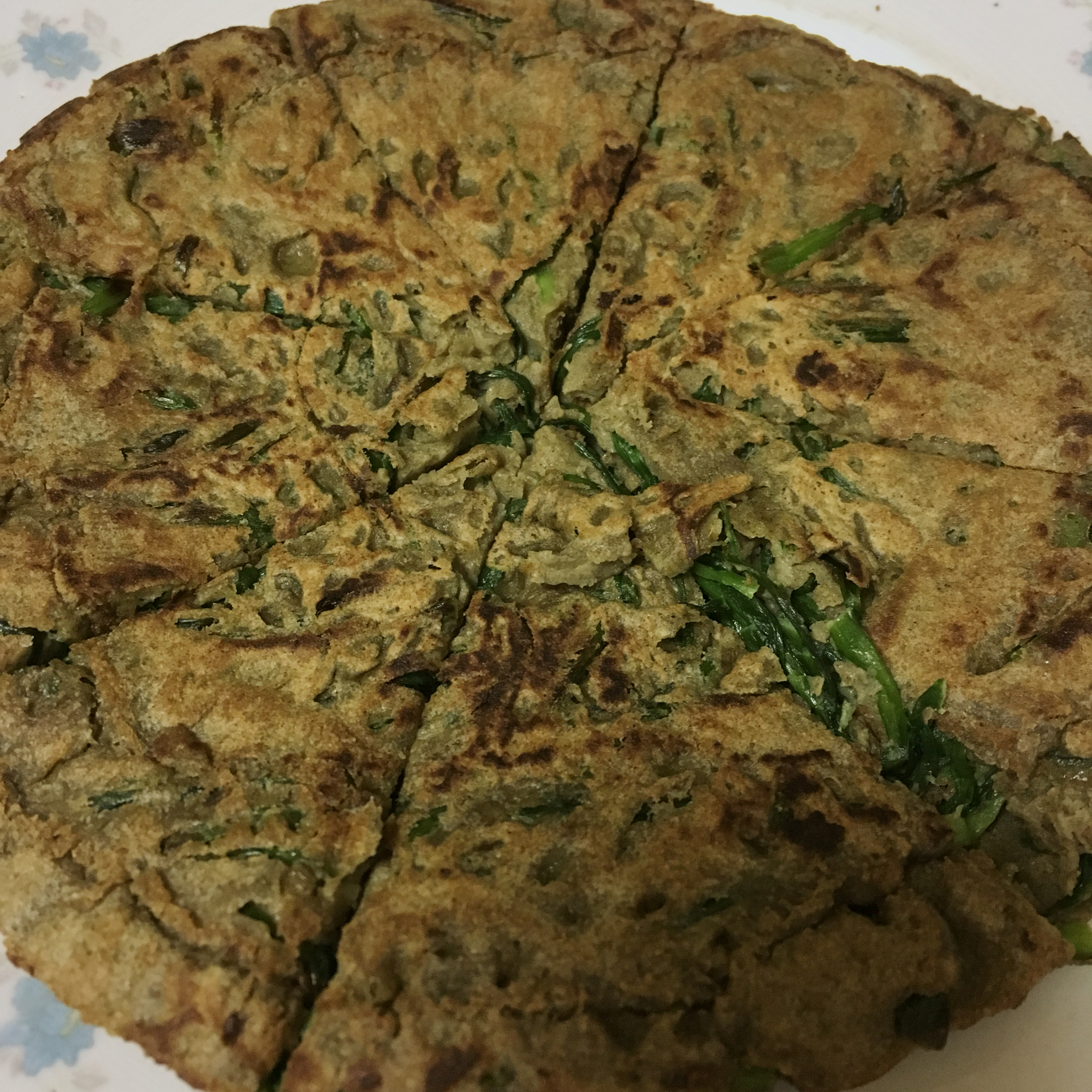 香酥韭菜荞麦饼