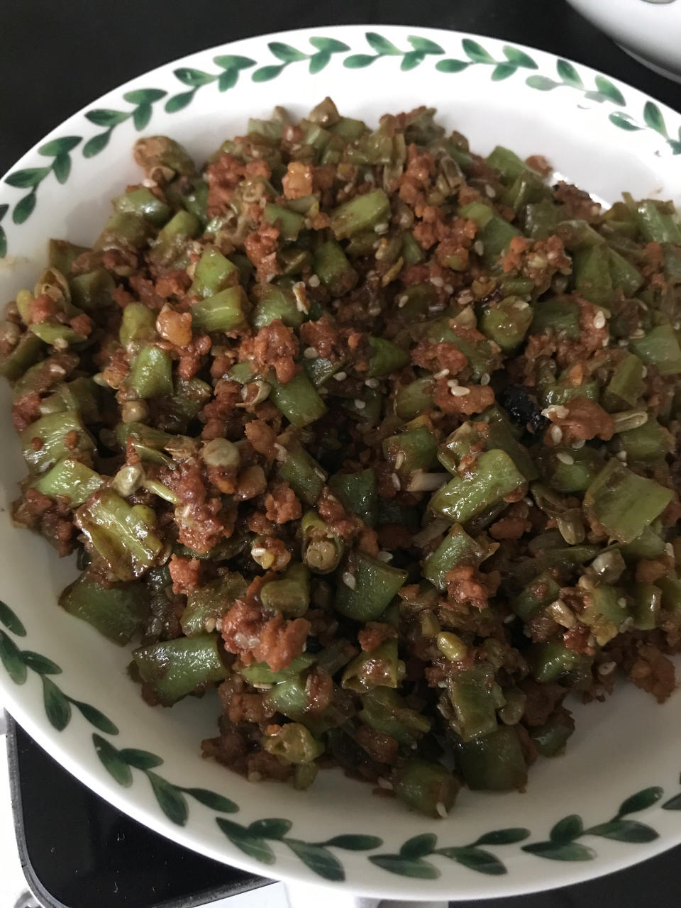 肉沫豆角下饭菜