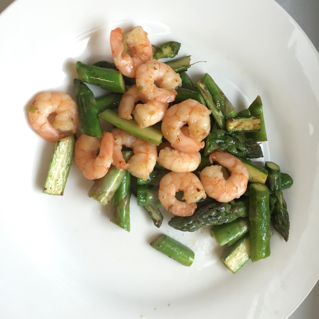 清炒芦笋虾仁
