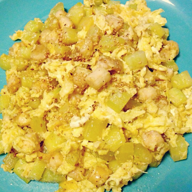 干贝炒鸡蛋（中式的scrambled egg）