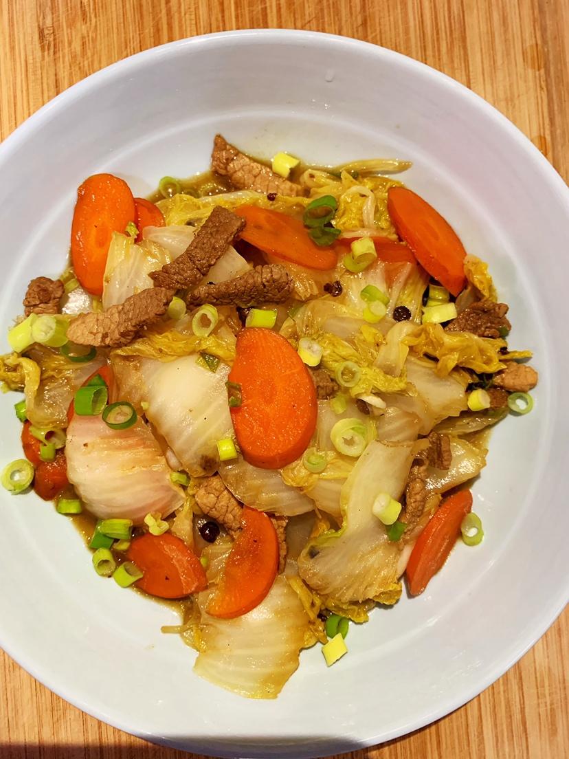 东北简单家常菜－炖白菜的做法