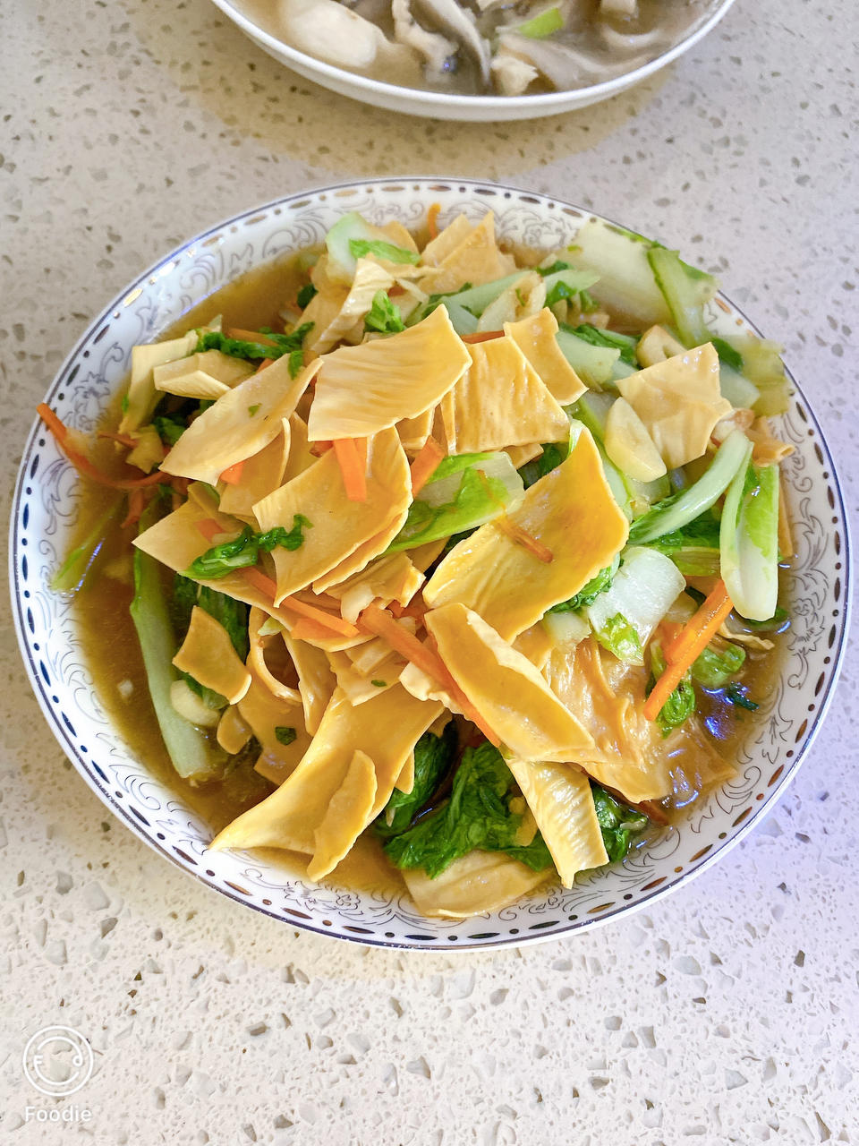小白菜烧豆皮