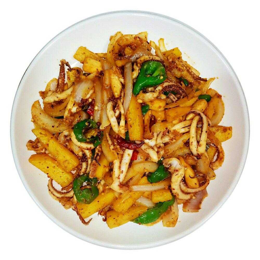 胖子妈的餐桌做的好吃到哭的土豆鱿鱼须