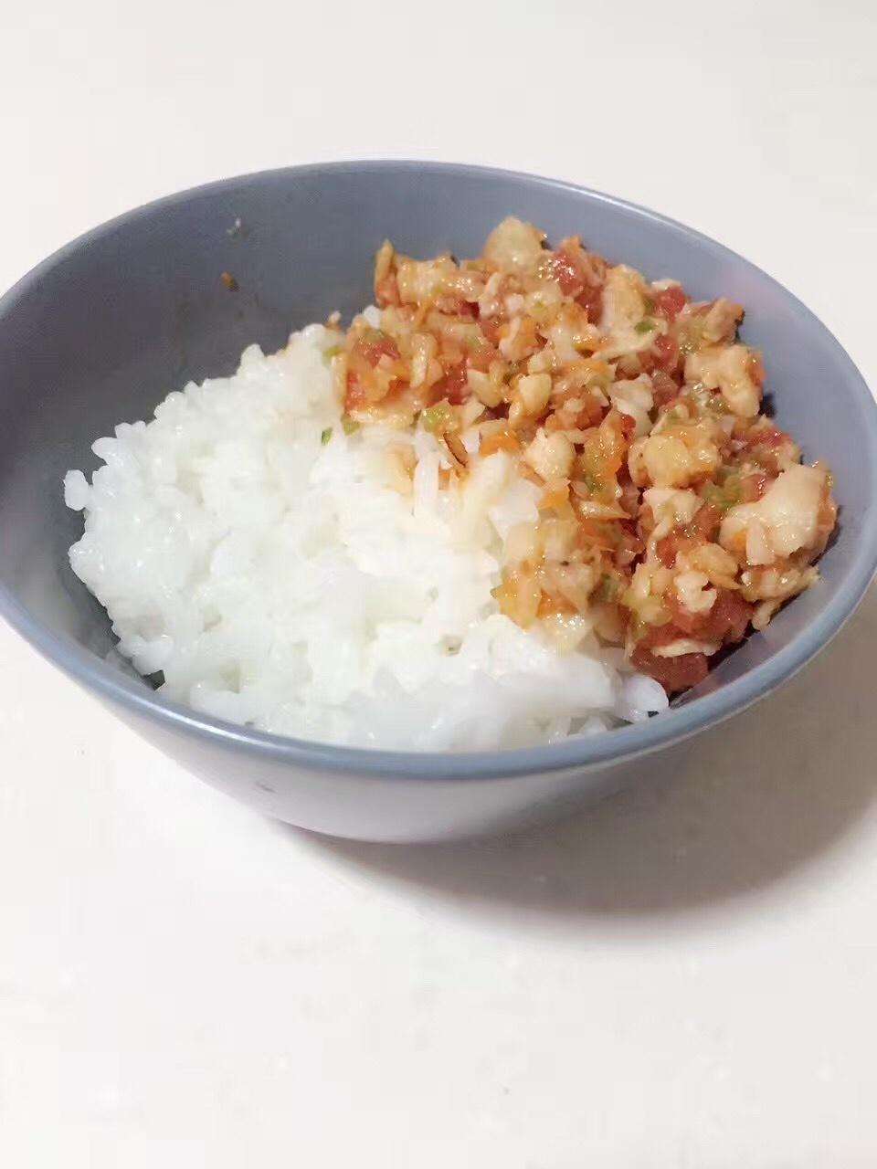 宝宝辅食番茄鳕鱼盖饭