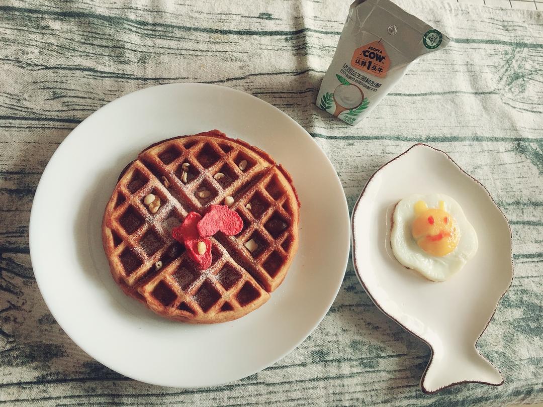 可可糯米华夫饼