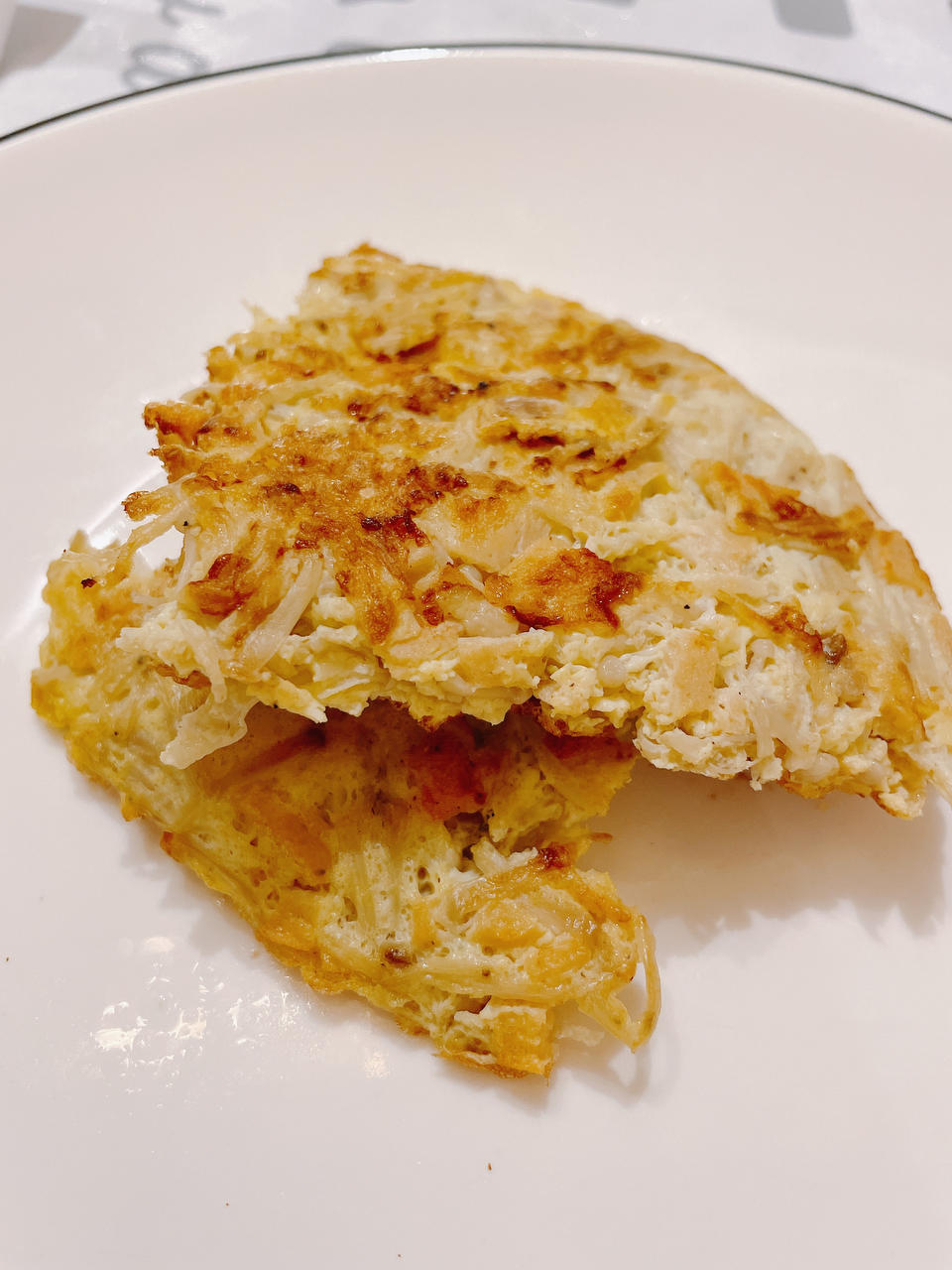 椒盐金针菇鸡蛋饼