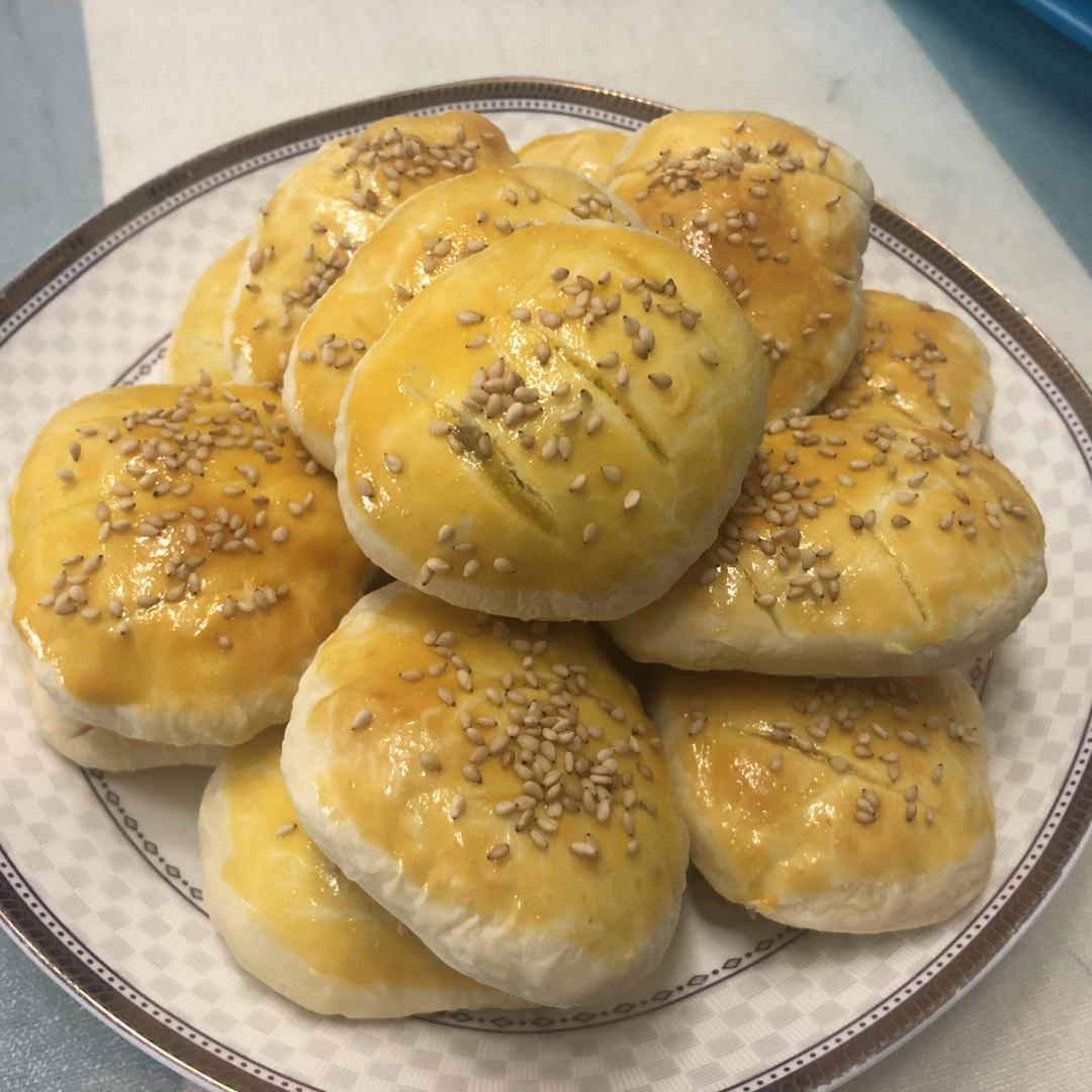 打小就爱吃的【经典老婆饼】太喜欢软软糯糯de糯米馅啦！