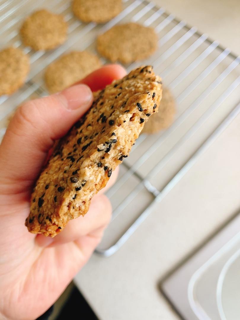 黑芝麻燕麦高纤饼干（无添加，另含植物油减脂配方）