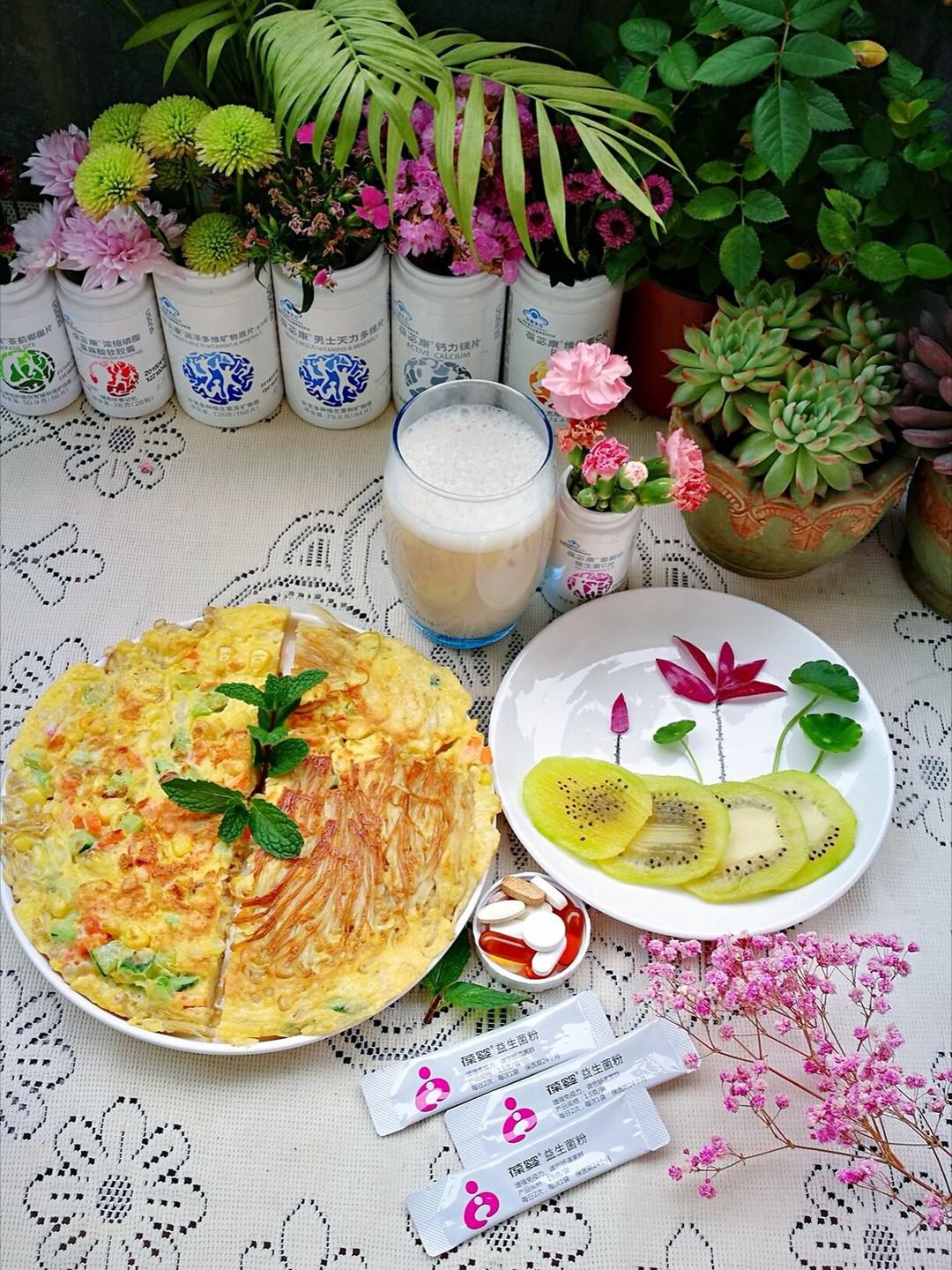 金针菇蛋饼
