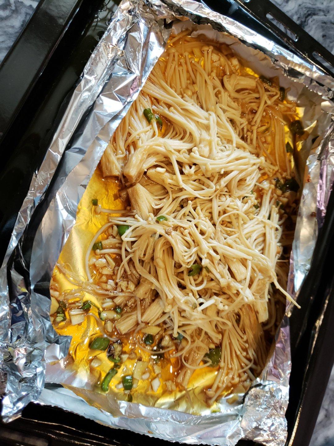 蒜蓉烤金针菇（烤箱版）