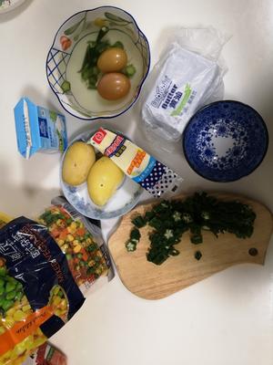 秋葵盅土豆泥的做法 步骤1