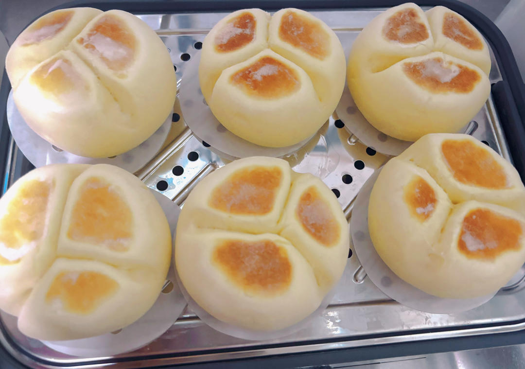 奶香味开花馒头