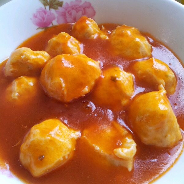 酸酸甜甜【茄汁鸡肉丸】