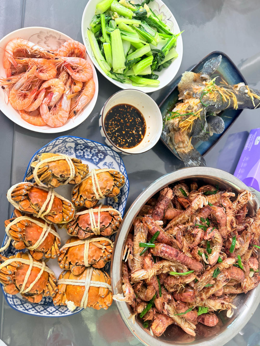 家常葱香椒盐皮皮虾