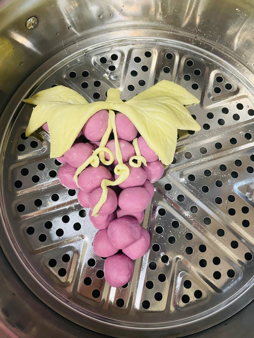 卡通馒头🍇葡萄造型牛奶馒头