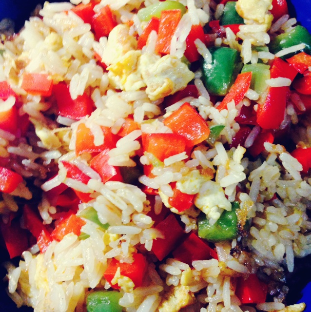 木民谷的冬天做的剁辣椒炒饭