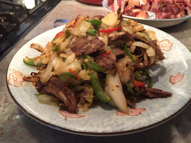 青椒小炒卤牛肉