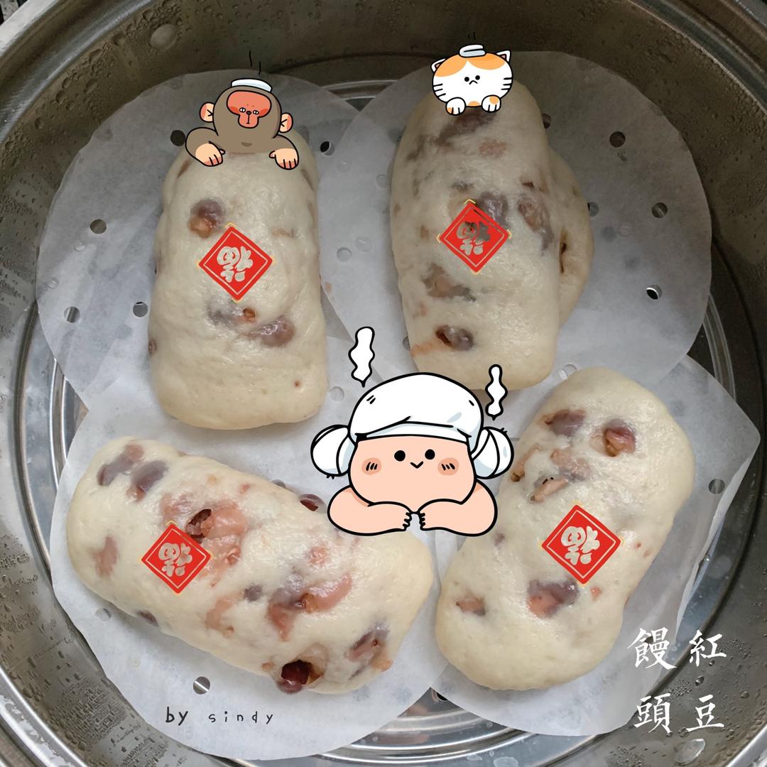 奶香红豆馒头卷（一次性发酵）