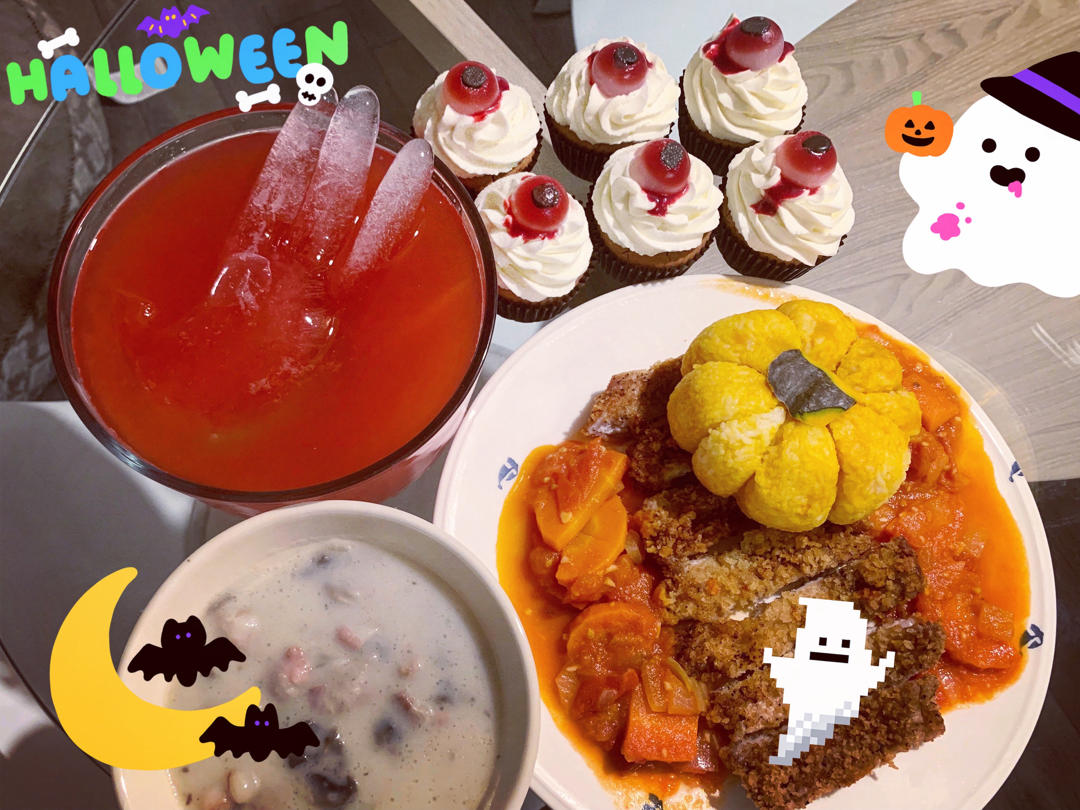 万圣节红烩南瓜饭