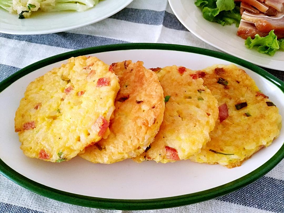 大米鸡蛋饼的做法