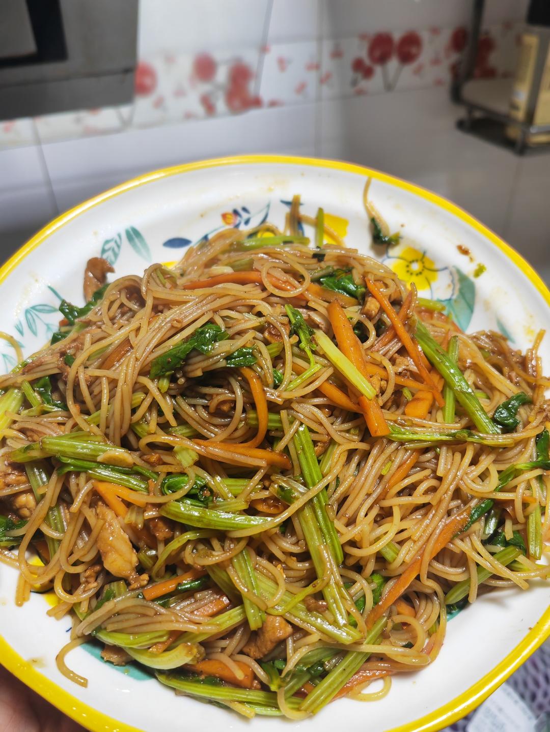 东北名菜-芹菜炒粉