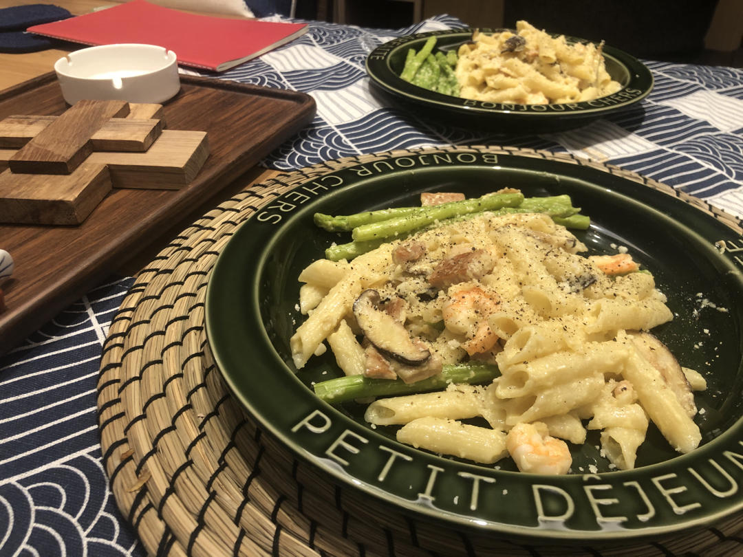 Wagas复刻版奶油鸡丝意面（螺旋面）