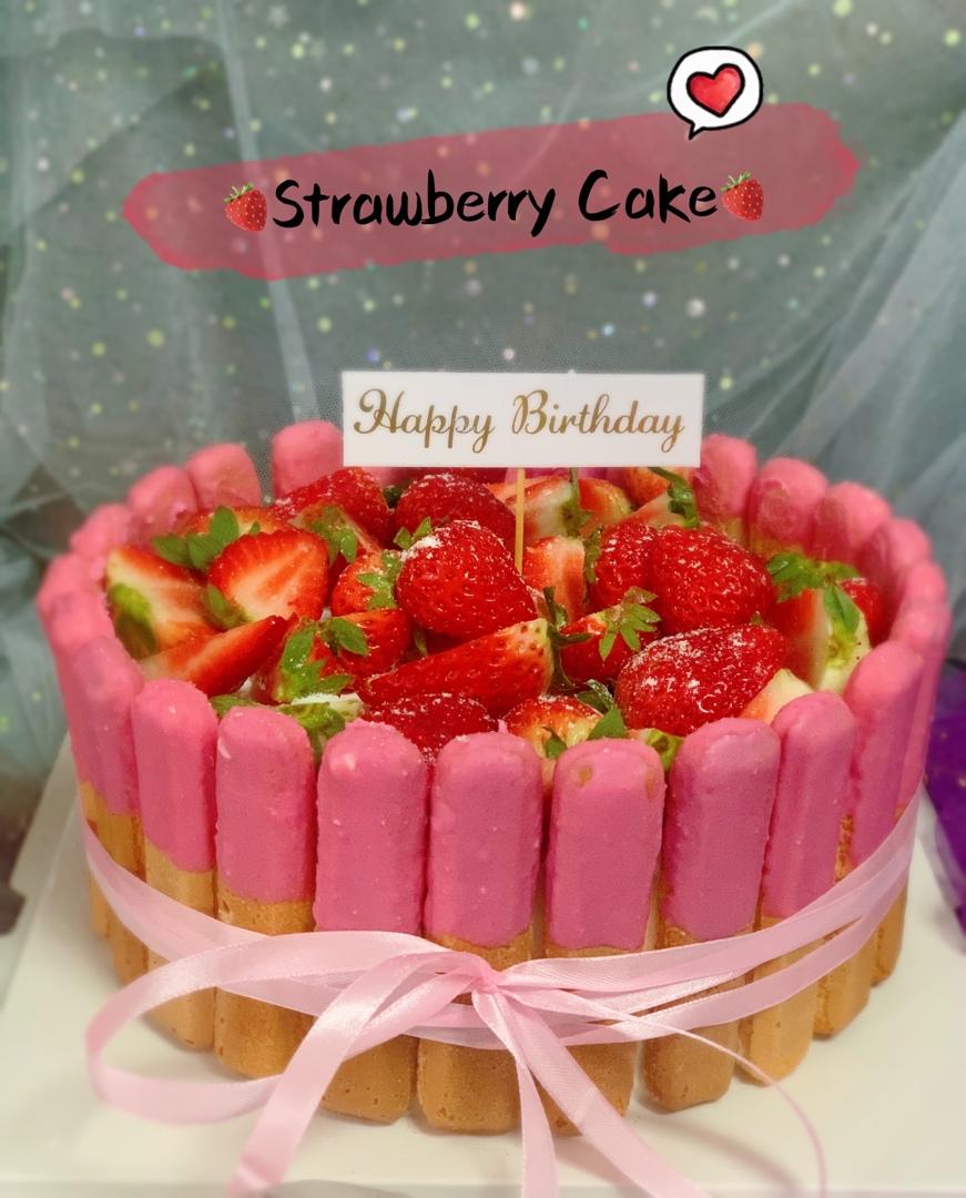 搬运【草莓夏洛特蛋糕】—cooking tree