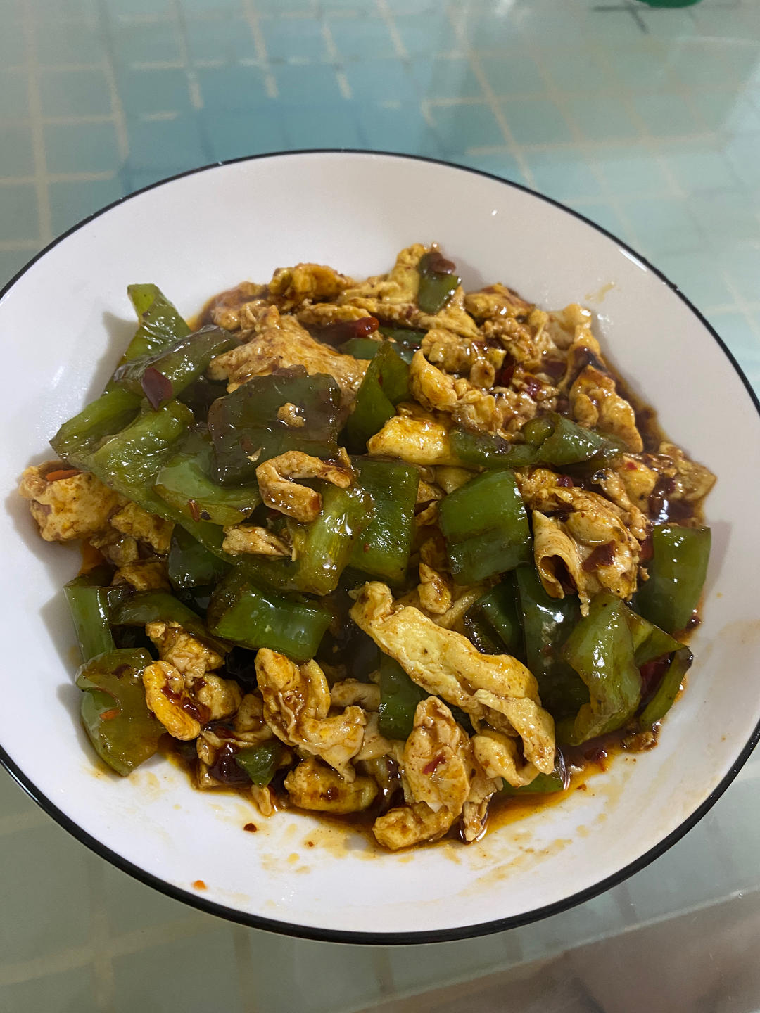 超级下饭的虎皮青椒炒鸡蛋！三碗饭都不够