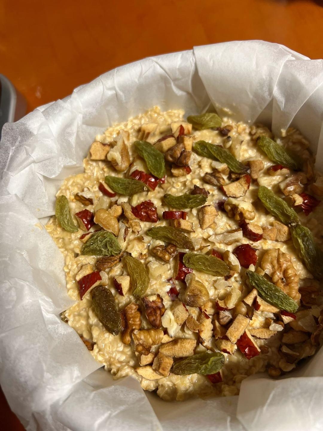 巨好吃还低卡的核桃红枣燕麦蛋糕