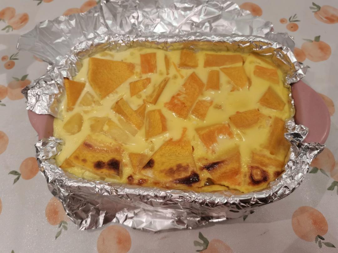无油无水‼️减肥也能吃的甜品✅低脂蛋奶烤南瓜🎃巨简单