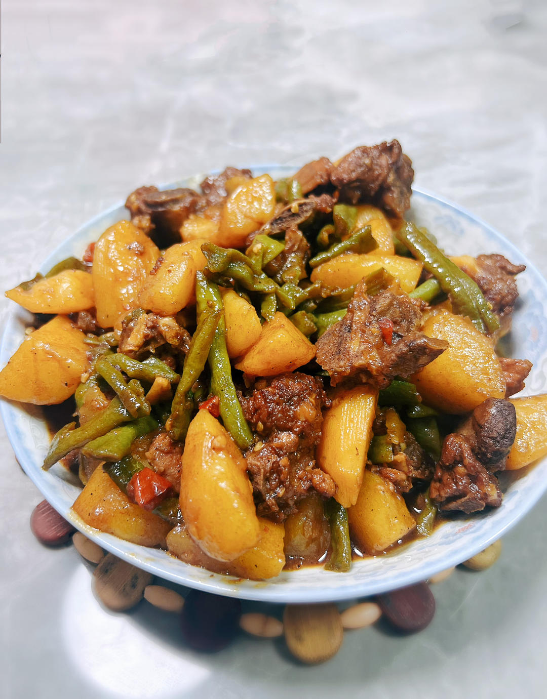 红焖小排炖土豆豆角