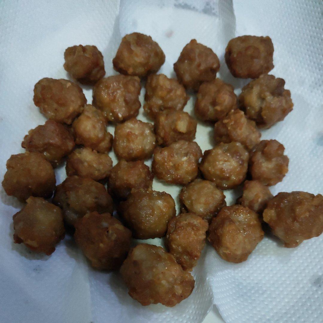 在家也能做大菜之3~“干炸丸子”