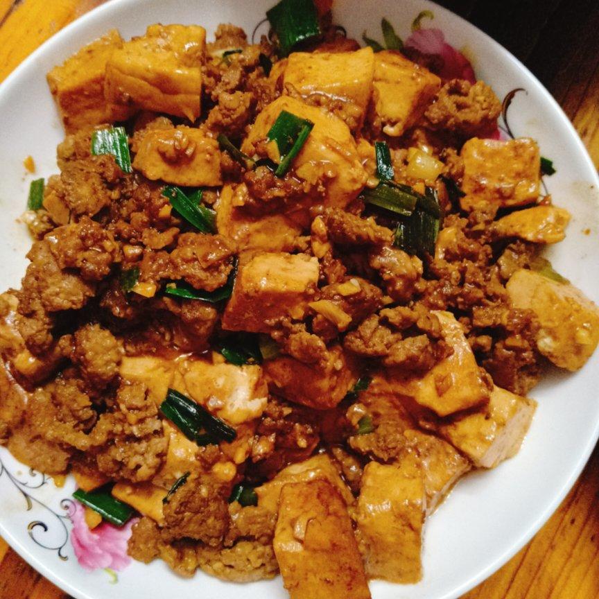 蒜香肉末烧豆腐
