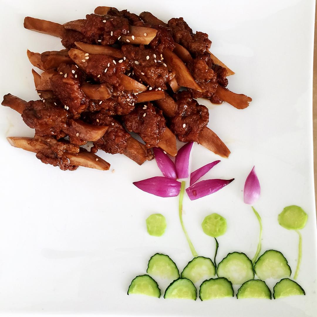 杏鲍菇酿肉卷