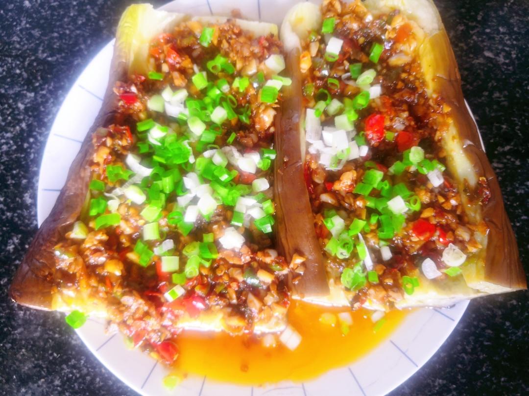 超好吃的蒜沫茄子！！无烤箱版